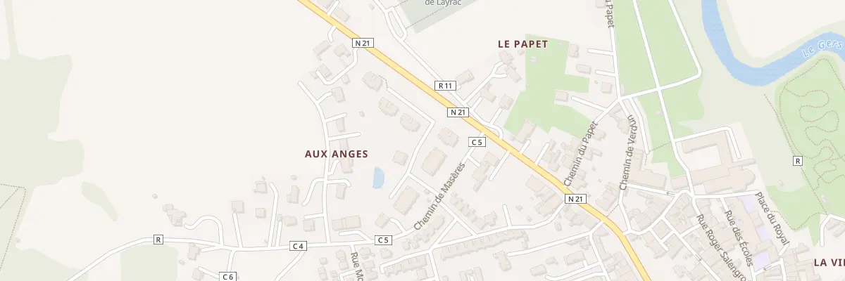 Plan du 100 Che de MASÈRES à Layrac
