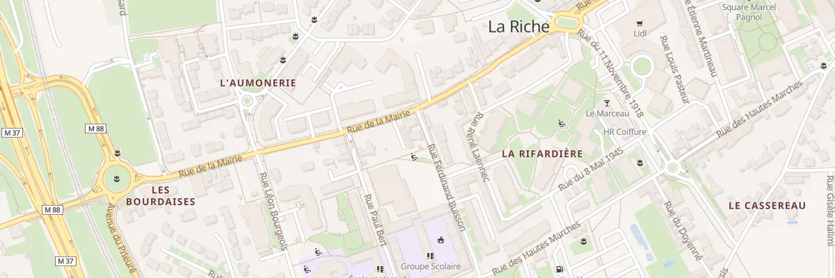 Plan du 3 Rue Ferdinand Buisson à La Riche