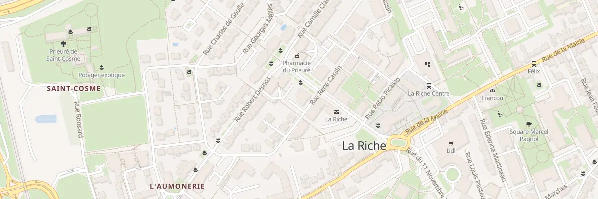 Plan du 6 Rue François Mitterrand à La Riche