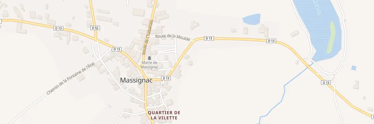 Plan du 8 Rte de Rochechouart à Massignac