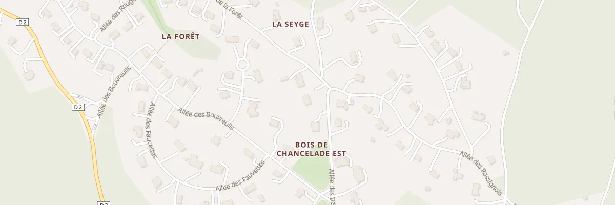 Plan du 2 All des Bergeronnettes à Chancelade