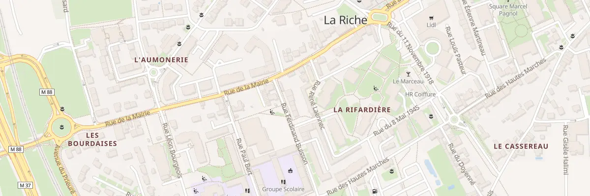 Plan du 8 Rue Ferdinand Buisson à La Riche
