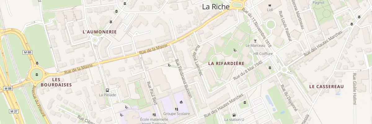 Plan du 12 Rue Ferdinand Buisson à La Riche