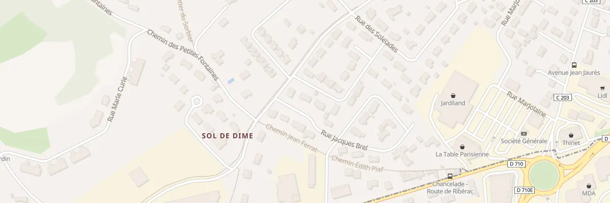 Plan du 1 Rue Jacques Brel à Chancelade
