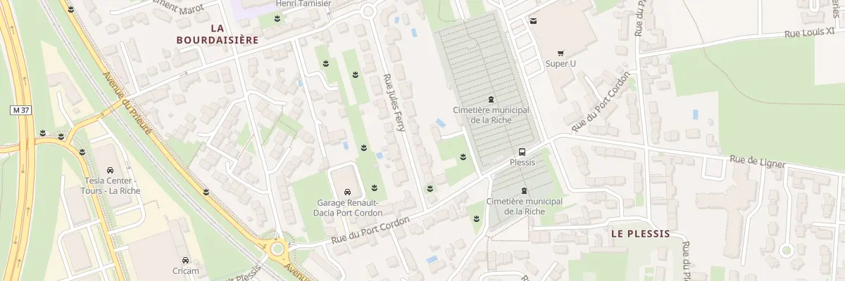 Plan du 16 Rue Jules Ferry à La Riche