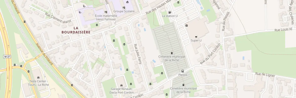 Plan du 8 Rue Jules Ferry à La Riche