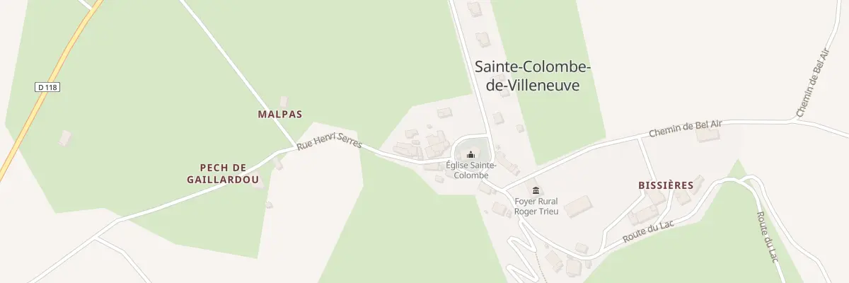 Plan du 70 Rue Henri Serres à Sainte-Colombe-de-Villeneuve
