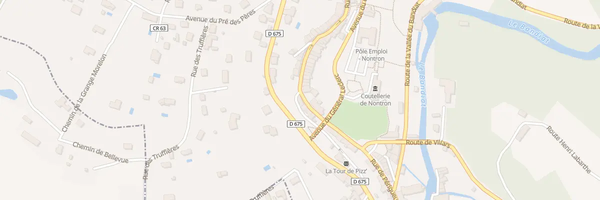 Plan du 9002 Rue de Périgueux à Nontron