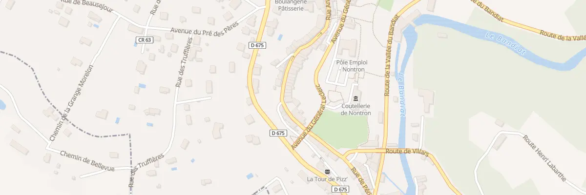 Plan du 105 Rue de Périgueux à Nontron