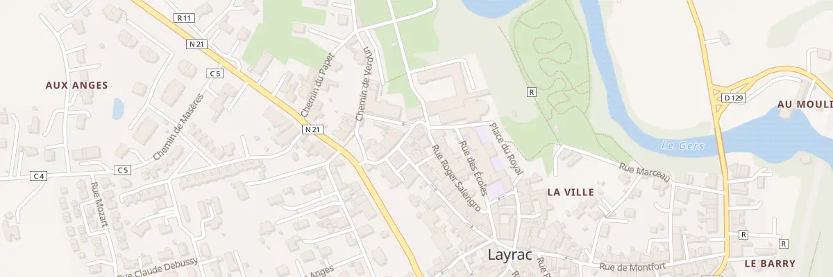 Plan du 19 Rue du DOCTEUR CASSIUS à Layrac