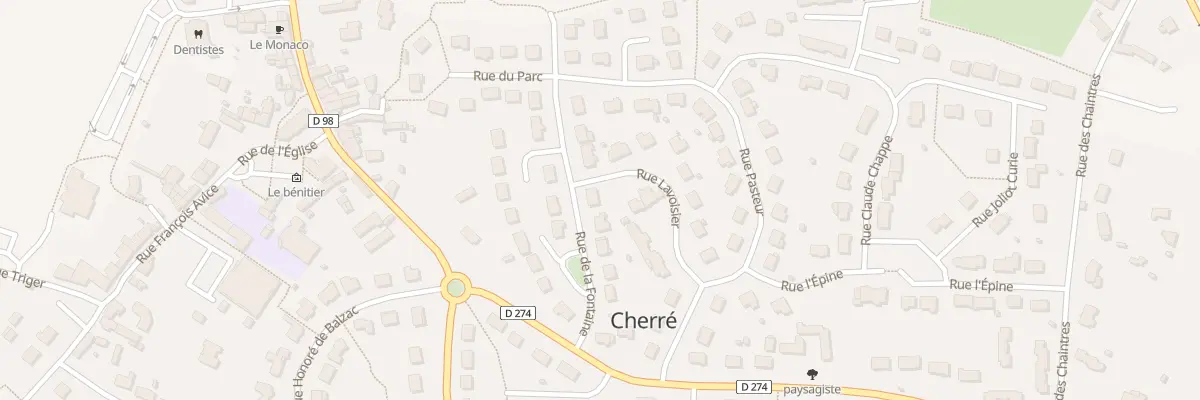 Plan du 10 Rue de la Fontaine Cherre à Cherré-Au