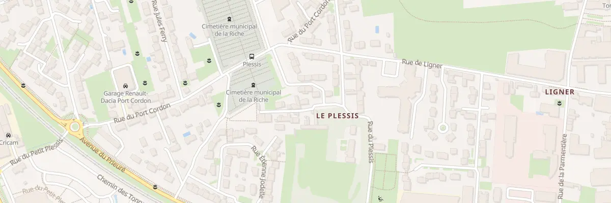 Plan du 1 Imp du Plessis à La Riche