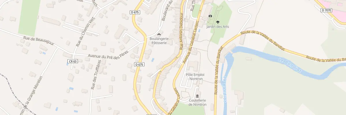 Plan du 54 Rue Antonin Debidour à Nontron