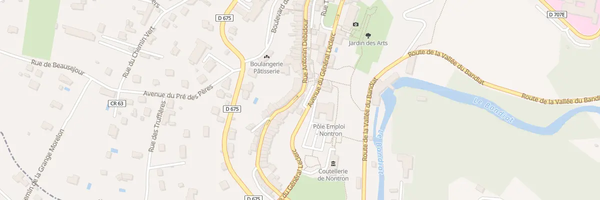 Plan du 63 Rue Antonin Debidour à Nontron