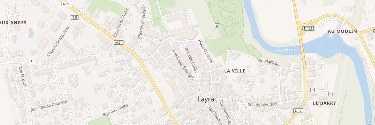 Plan du 84 Rue Roger SALENGRO à Layrac