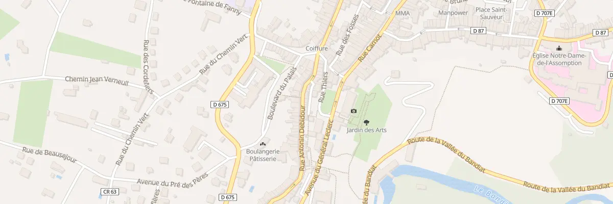 Plan du 23 Rue Antonin Debidour à Nontron