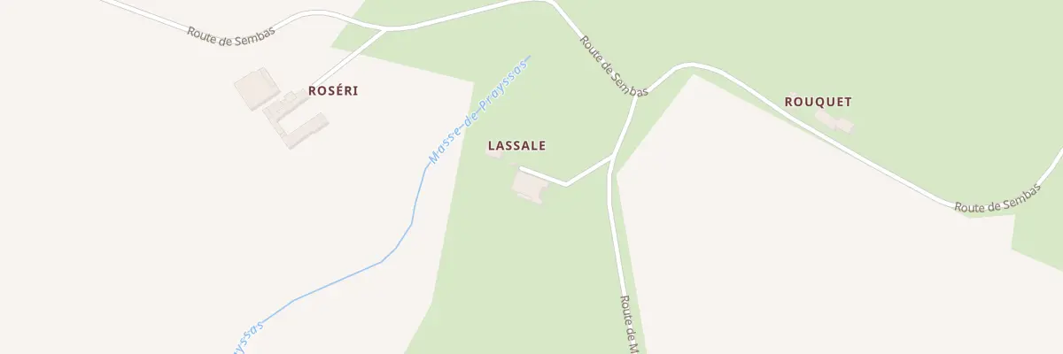 Plan du 68 Rte de Méric à Sembas