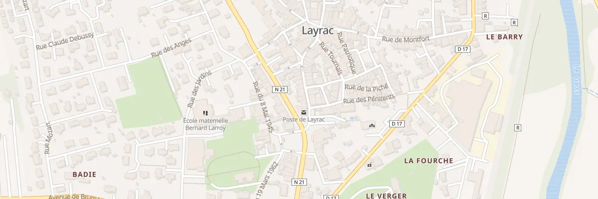 Plan du 18 Rue Prosper DAUZON à Layrac