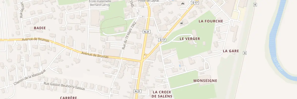 Plan du 91 Av JEAN COULOM à Layrac