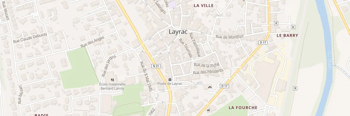 Plan du 71 Rue Prosper DAUZON à Layrac