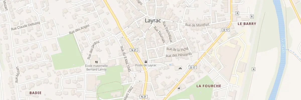 Plan du 101 Rue Prosper DAUZON à Layrac
