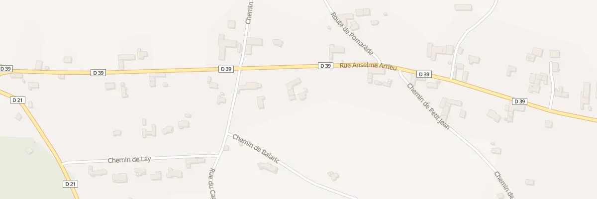 Plan du 219B Che du Balaric à Villeneuve-de-Rivière