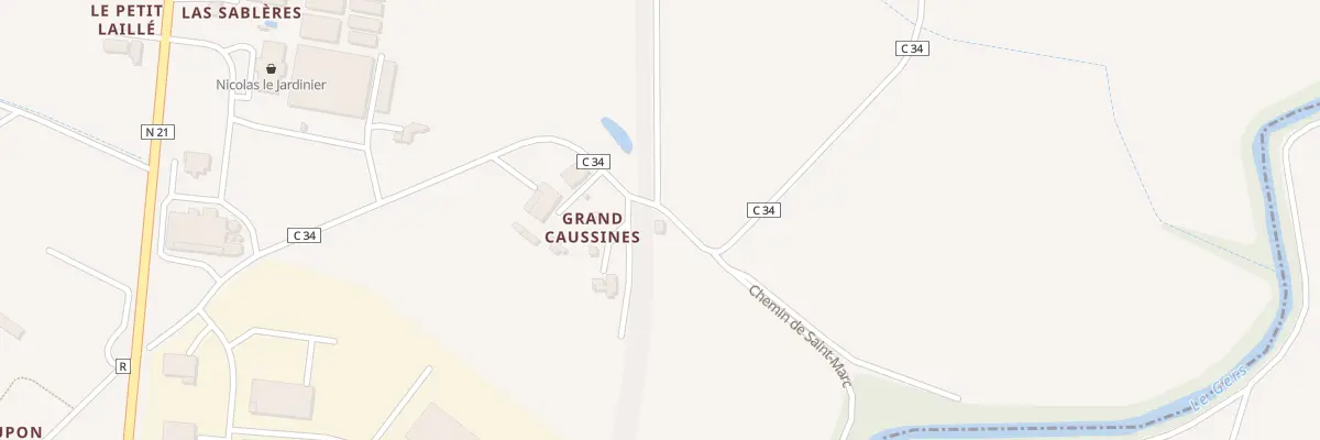 Plan du 2131 Rte de GRAND-CAUSSINES à Layrac