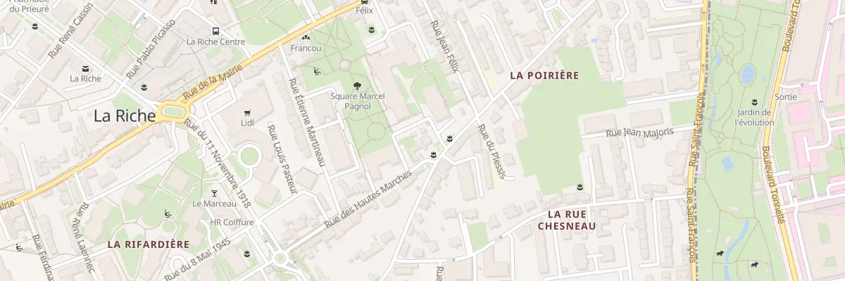 Plan du 1 Rue des Hautes Marches à La Riche