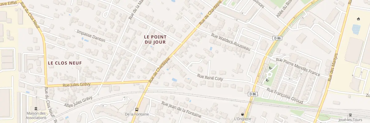 Plan du 13 Rue René Coty à Joué-lès-Tours