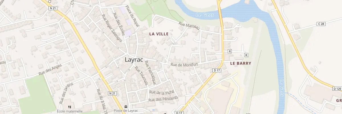 Plan du 85 Rue DE MONTFORT à Layrac