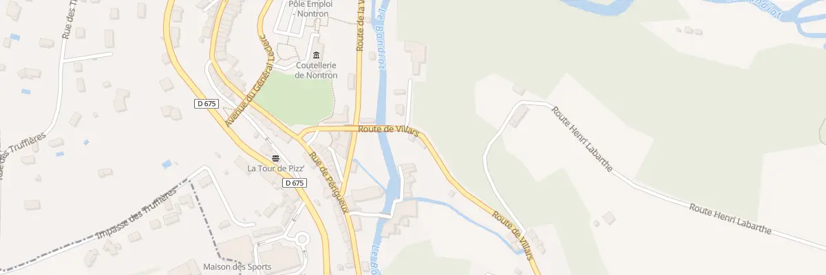 Plan du 148 Rte de Villars à Nontron