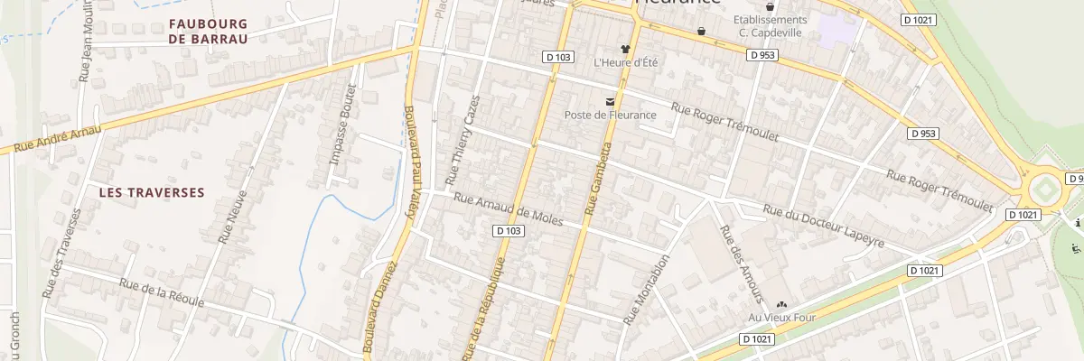 Plan du 86 Rue de la République à Fleurance