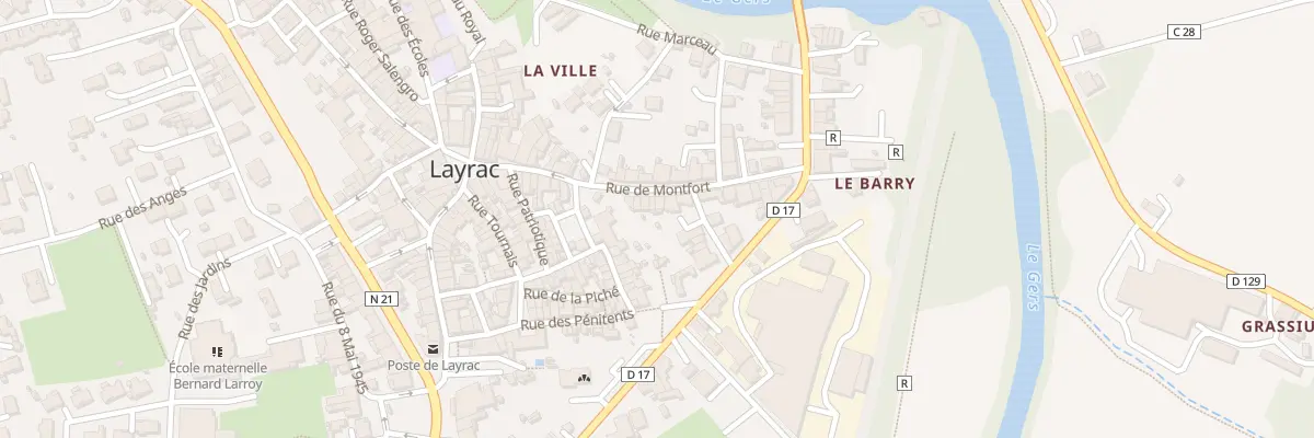 Plan du 128 Rue DE MONTFORT à Layrac