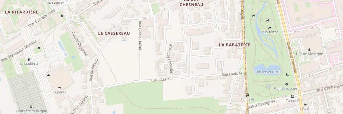 Plan du 14 All des Closeries à La Riche