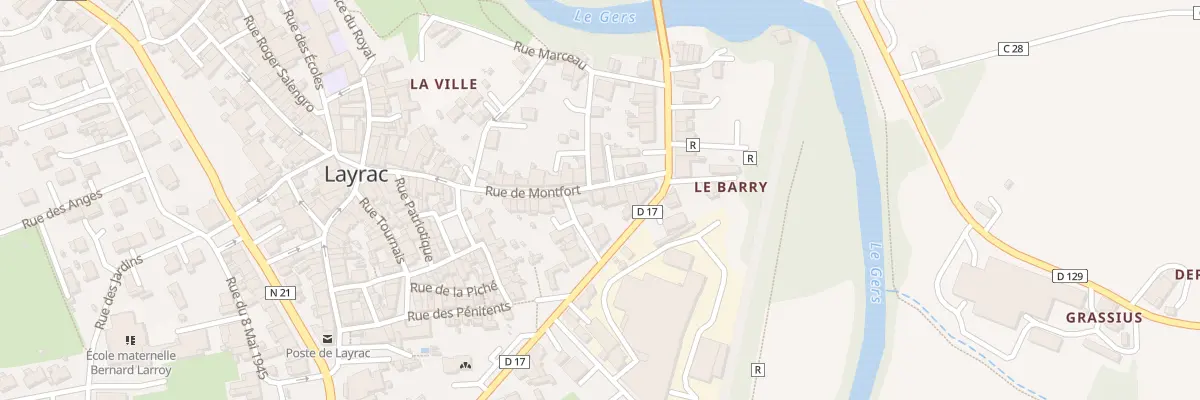 Plan du 186 Rue DE MONTFORT à Layrac