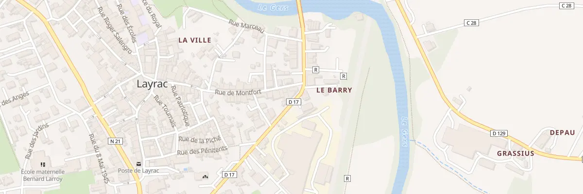 Plan du 220 Rue DE MONTFORT à Layrac