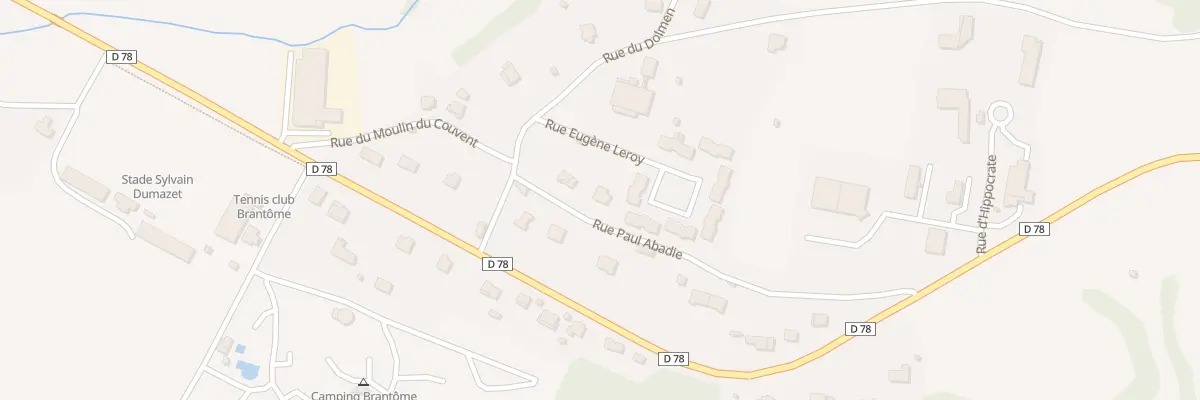 Plan du 15 Rue Paul Abadie à Brantôme en Périgord