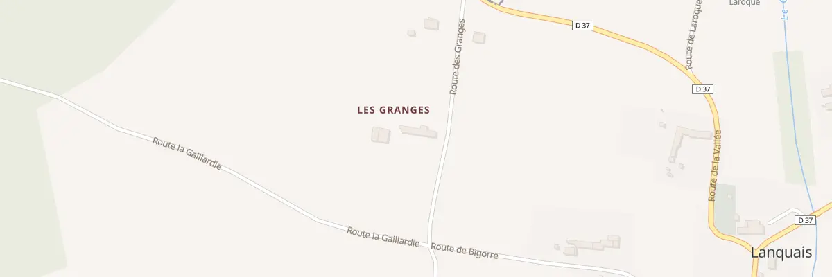 Plan du 186 Rte les Granges à Lanquais