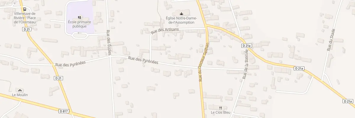 Plan du 19 Rue des Pyrénées à Villeneuve-de-Rivière