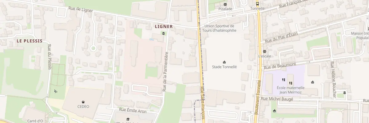 Plan du 44 Rue de la Parmentière à La Riche