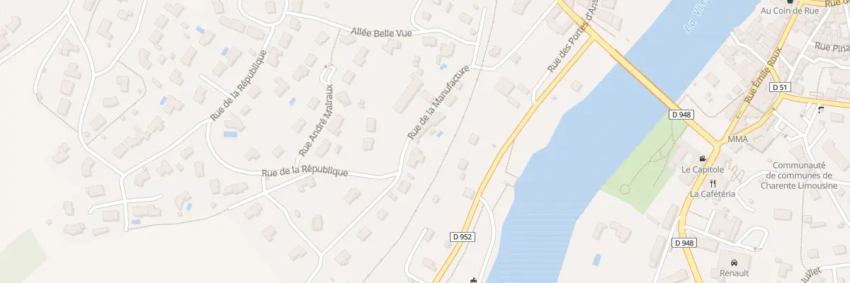Plan du 9 Rue de la Manufacture à Confolens