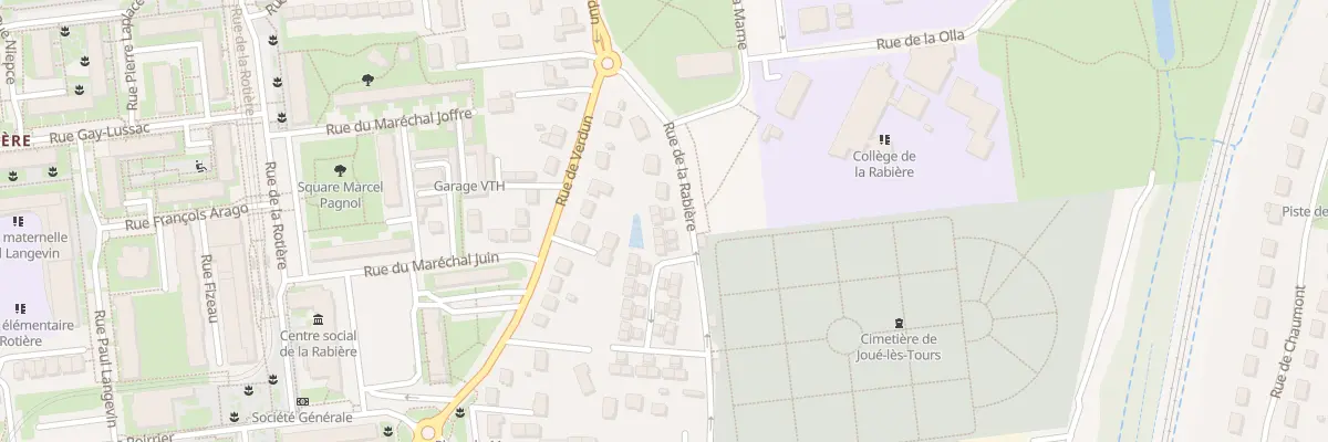 Plan du 13 Rue de la Rabière à Joué-lès-Tours