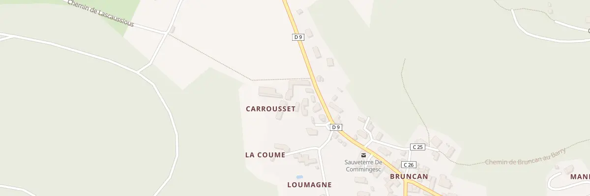 Plan du 215 Cote de Layris à Sauveterre-de-Comminges