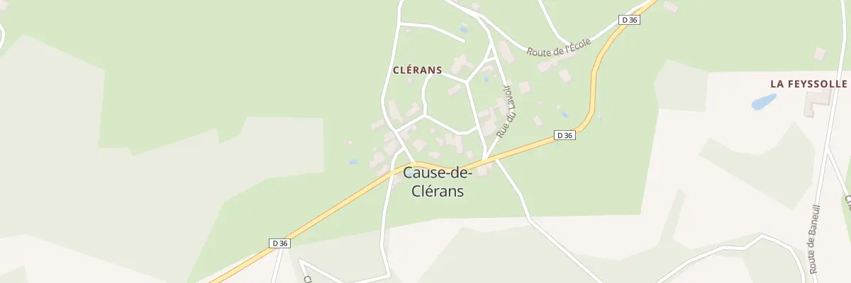Plan du 116 Le Bourg Est à Cause-de-Clérans