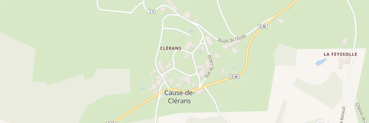Plan du 132 Le Bourg Est à Cause-de-Clérans