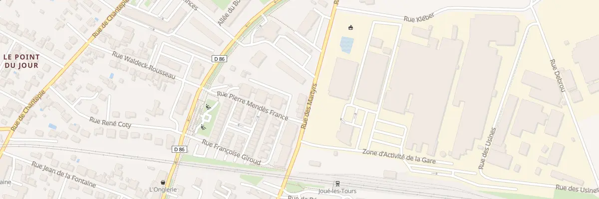 Plan du 16 Rue Françoise Giroud à Joué-lès-Tours