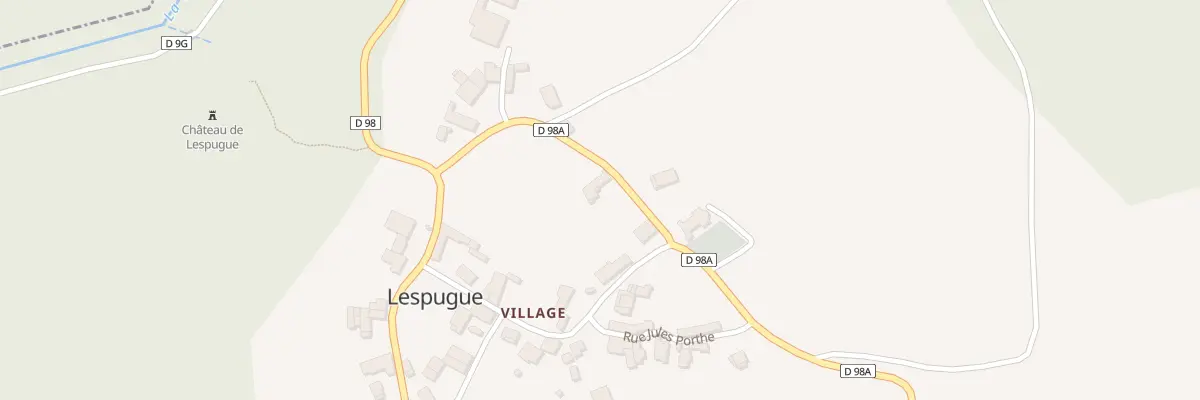 Plan du 8 Village à Lespugue