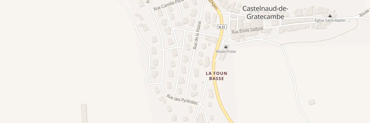 Plan du 11 Rue de la Plaine à Castelnaud-de-Gratecambe