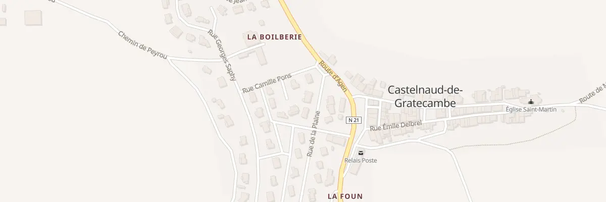 Plan du 3 Rue de la Plaine à Castelnaud-de-Gratecambe