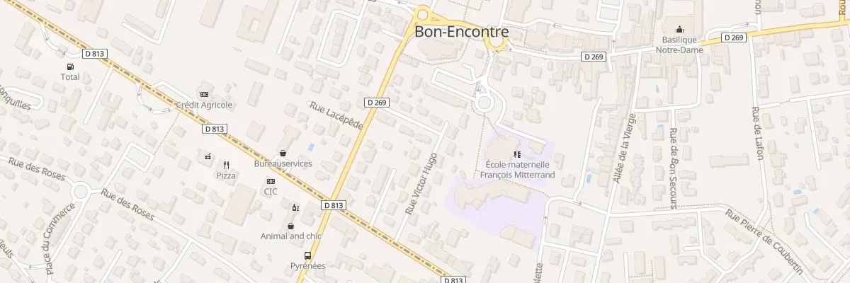 Plan du 1 Rue Jean Jacques Rousseau à Bon-Encontre